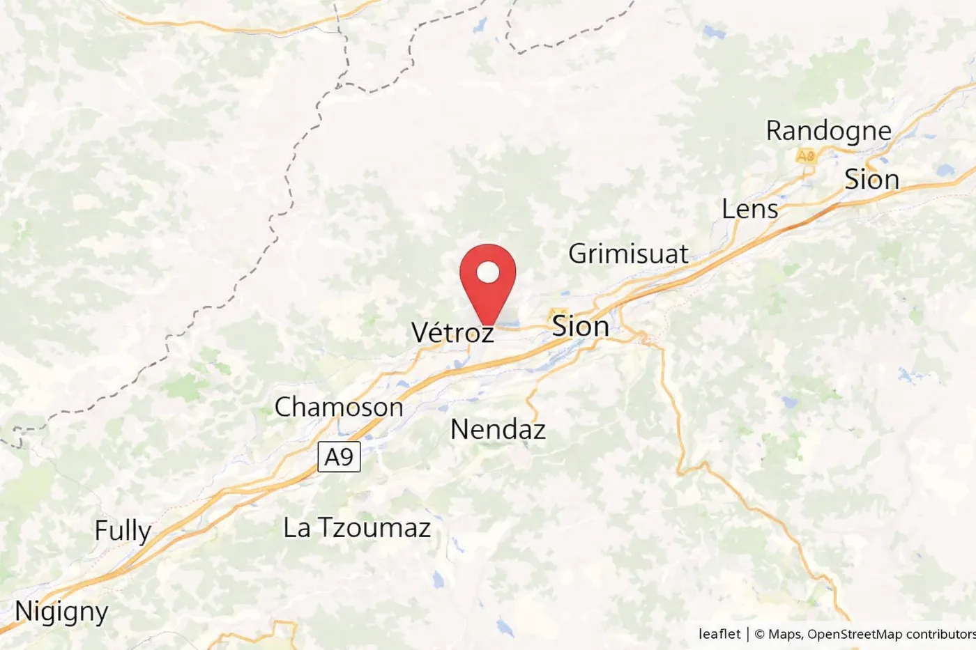 Zone d'intervention en Valais
